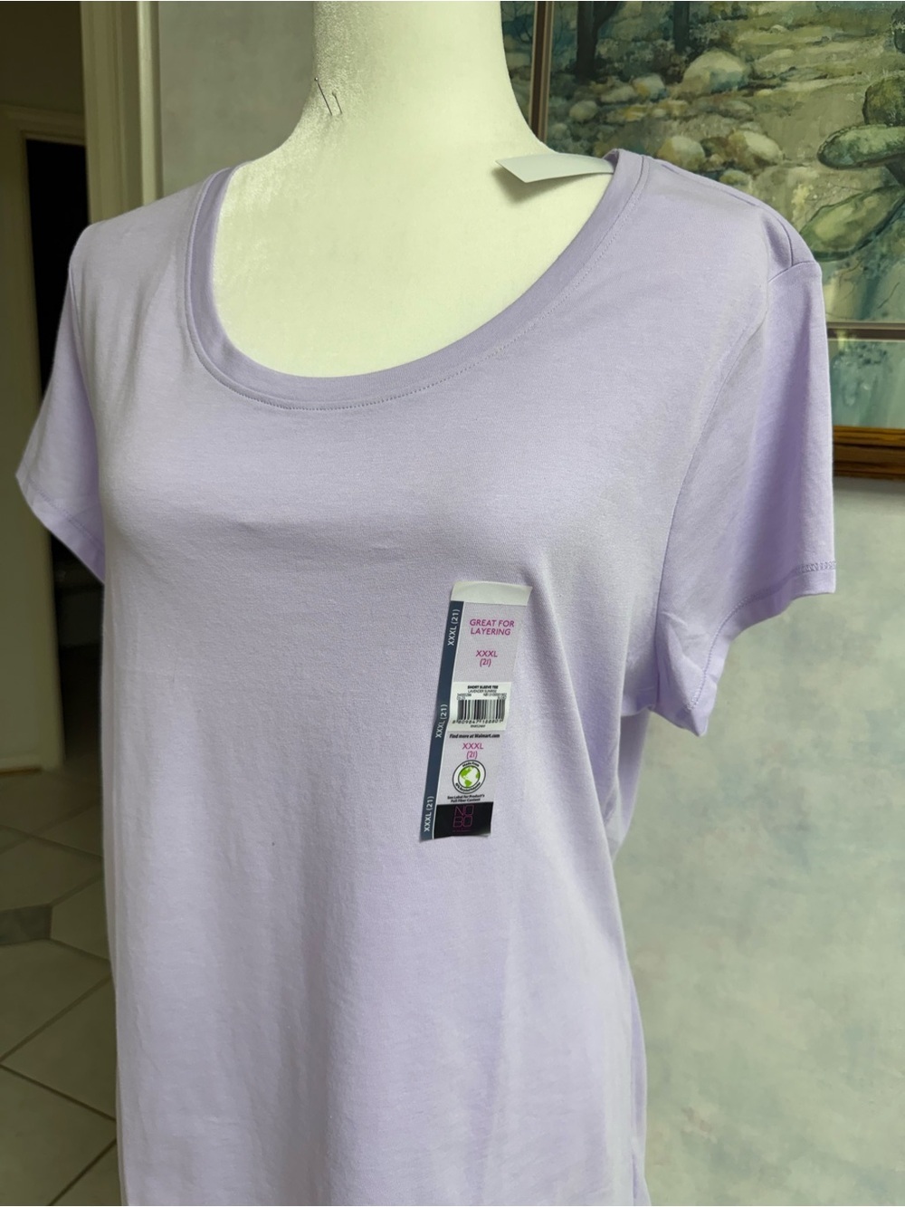 Lilac, Soft, Short Sleeve Performance Tee w/Stretch 1/$10 or 2/$15 NWT - XXXL - Picture 1 of 10
